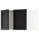 SEKTION Surmeuble réfr/cong 2 ptes, blanc/Lerhyttan teinté noir, 30x24x20 "