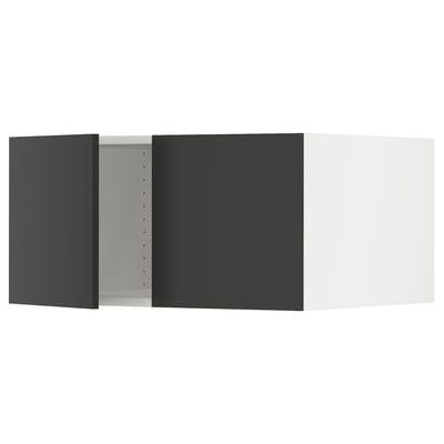 SEKTION Surmeuble réfr/cong 2 ptes, blanc/Nickebo anthracite mat, 30x24x15 "