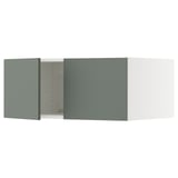 SEKTION Surmeuble réfr/cong 2 ptes, blanc/Nickebo gris -vert mat, 36x24x15 "