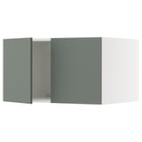 SEKTION Surmeuble réfr/cong 2 ptes, blanc/Nickebo gris -vert mat, 36x24x20 "