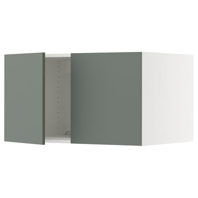 SEKTION Surmeuble réfr/cong 2 ptes, blanc/Nickebo gris -vert mat, 36x24x20 "