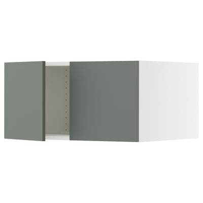 SEKTION Surmeuble réfr/cong 2 ptes, blanc/Nickebo gris -vert mat, 30x24x15 "