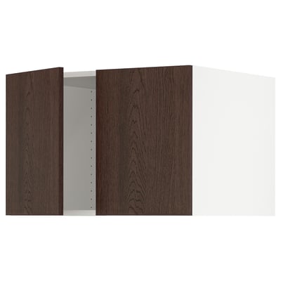 SEKTION Surmeuble réfr/cong 2 ptes, blanc/Sinarp brun, 30x24x20 "