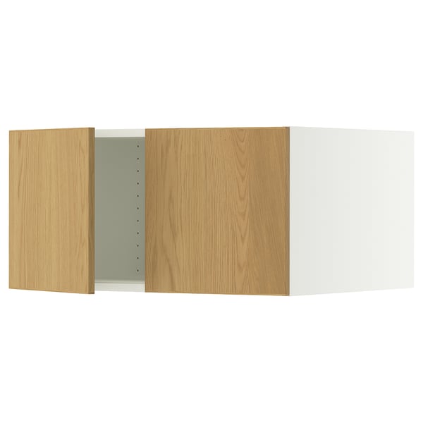 SEKTION Surmeuble réfr/cong 2 ptes, blanc/Sinarp chêne plaqué, 30x24x15 "