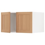 SEKTION Surmeuble réfr/cong 2 ptes, blanc/Vedhamn chêne, 36x24x20 "