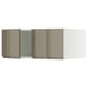 SEKTION Surmeuble réfr/cong 2 ptes, blanc/Voxtorp gris-brun foncé ultrabrillant, 36x24x15 "