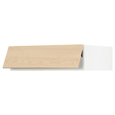 SEKTION Surmeuble réfr/cong, blanc/Askersund effet frêne clair, 36x24x10 "