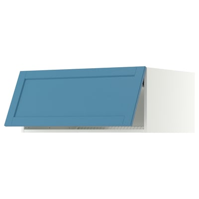 SEKTION Surmeuble réfr/cong, blanc/Lerhyttan bleu, 36x24x15 "