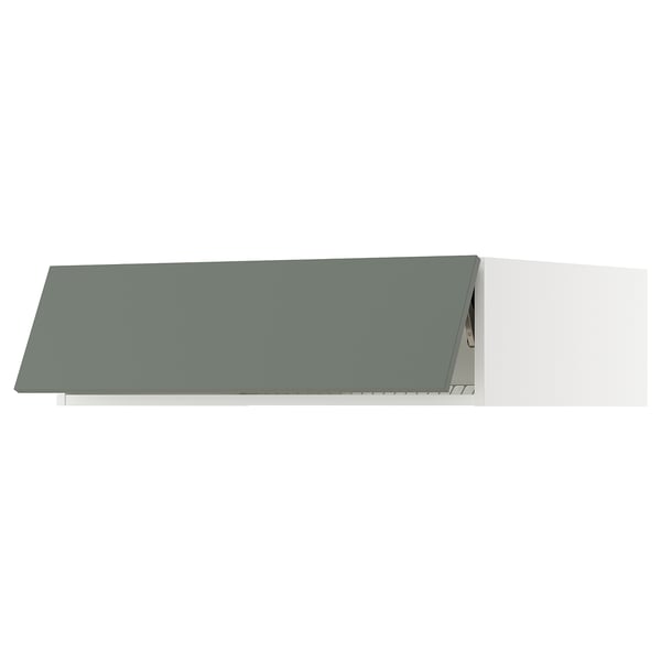SEKTION Surmeuble réfr/cong, blanc/Nickebo gris -vert mat, 36x24x10 "