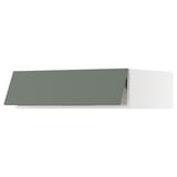SEKTION Surmeuble réfr/cong, blanc/Nickebo gris -vert mat, 36x24x10 "