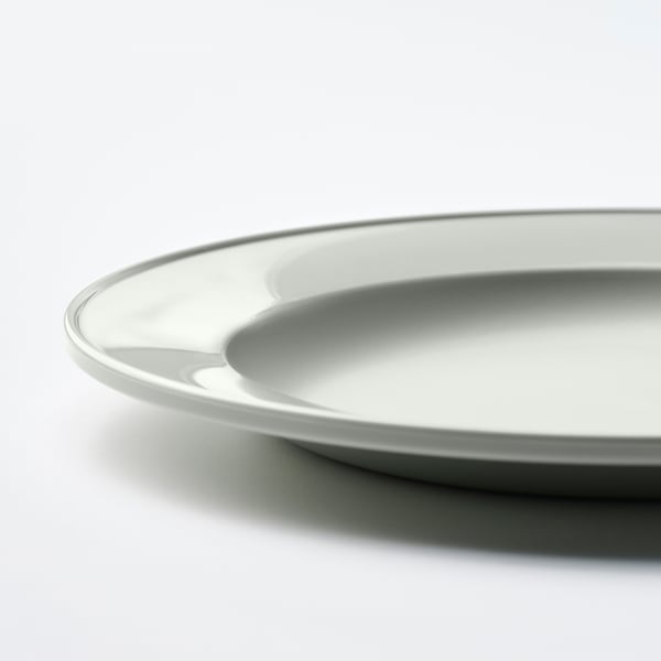 SIMKRABBA Assiette à salade, plastique/gris-vert, 8 "