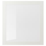 SINDVIK Porte vitrée, blanc/verre clair, 23 1/2x25 1/8 "