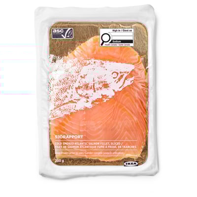 SJÖRAPPORT Saumon fumé à froid, certifié ASC surgelé, 7 oz