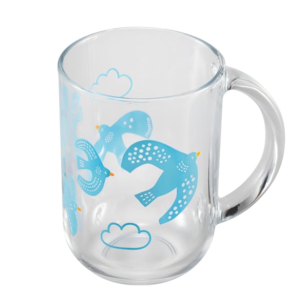 SKEDSTÖR Chope, à motifs/verre, 10 oz