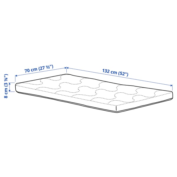SKÖNAST Matelas mousse pour lit de bébé, 27 1/2x52 "