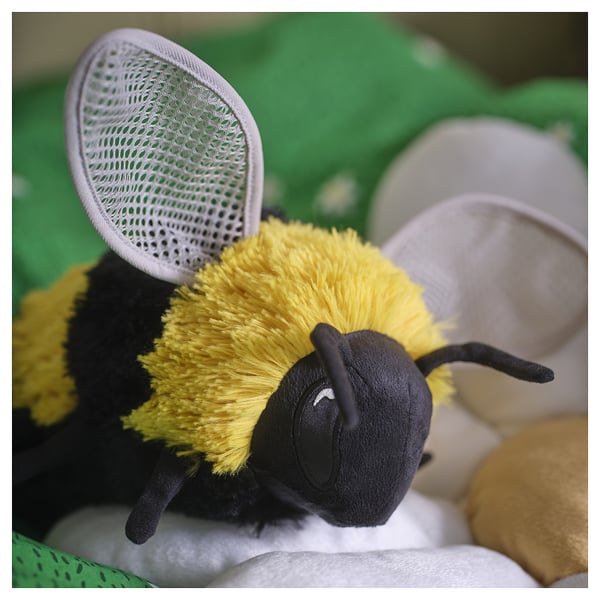 SKOGSDUVA Jouet câlin, bourdon/noir jaune, 8 ¼ "