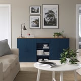 SKRUVBY Rangement, bleu-noir, 74 3/4x35 3/8 "