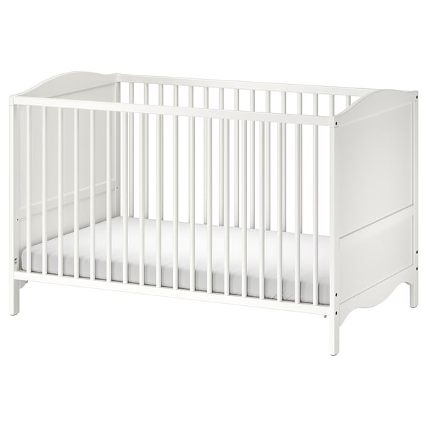 SMÅGÖRA Lit de bébé, blanc, 27 1/2x52 "