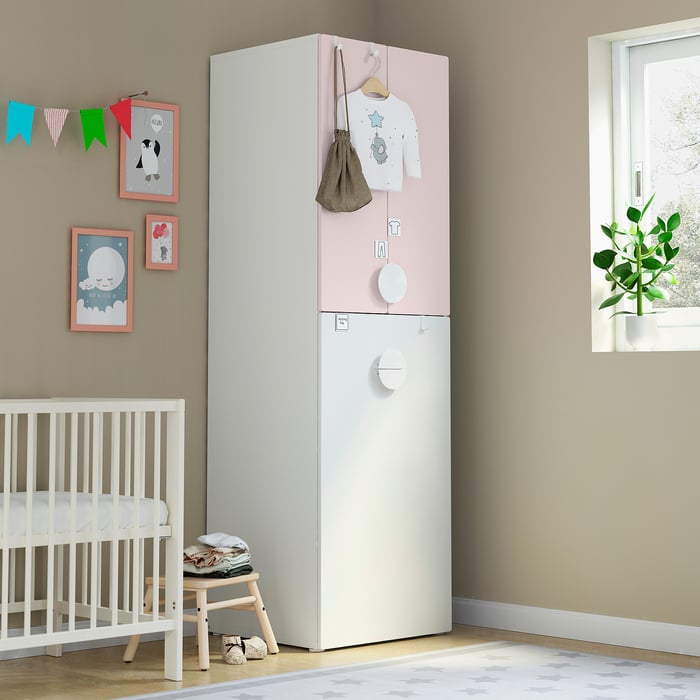Armoire de rangement pour enfants avec 6 cubes Rose PP