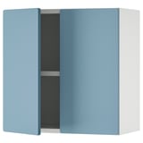 SMÅSTAD Armoire murale, blanc bleu/avec 1 tablette, 23 5/8x12 5/8x23 5/8 "