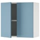 SMÅSTAD Armoire murale, blanc bleu/avec 1 tablette, 23 5/8x12 5/8x23 5/8 "