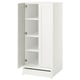 SMÅSTAD / UPPFÖRA Armoire-penderie, blanc avec cadre/avec 3 tablettes, 23 5/8x25 5/8x53 1/2 "