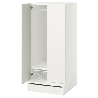 SMÅSTAD / UPPFÖRA Armoire-penderie, blanc/blanc, 23 5/8x25 5/8x53 1/2 "