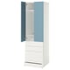 SMÅSTAD / UPPFÖRA Armoire-penderie, blanc bleu/avec 3 tiroirs, 23 5/8x25 5/8x77 1/8 "