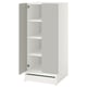 SMÅSTAD / UPPFÖRA Armoire-penderie, blanc gris/avec 3 tablettes, 23 5/8x25 5/8x53 1/2 "