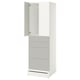 SMÅSTAD / UPPFÖRA Armoire-penderie, blanc gris/avec 4 tiroirs, 23 5/8x25 5/8x77 1/8 "