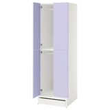 SMÅSTAD / UPPFÖRA Armoire-penderie, blanc mauve/avec 2 tringles à vêtements, 23 5/8x25 5/8x77 1/8 "