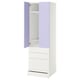 SMÅSTAD / UPPFÖRA Armoire-penderie, blanc mauve/avec 3 tiroirs, 23 5/8x25 5/8x77 1/8 "