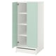 SMÅSTAD / UPPFÖRA Armoire-penderie, blanc vert clair/avec 3 tablettes, 23 5/8x25 5/8x53 1/2 "