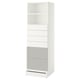 SMÅSTAD / UPPFÖRA Bibliothèque, blanc gris/avec 6 tiroirs, 23 5/8x25 5/8x77 1/8 "
