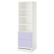 SMÅSTAD / UPPFÖRA Bibliothèque, blanc mauve/avec 2 tiroirs, 23 5/8x25 5/8x77 1/8 "