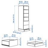 SMÅSTAD / UPPFÖRA Bibliothèque, blanc vert clair/avec 2 tiroirs, 23 5/8x25 5/8x77 1/8 "