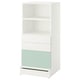 SMÅSTAD / UPPFÖRA Bibliothèque, blanc vert clair/avec 3 tiroirs, 23 5/8x25 5/8x53 1/2 "