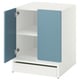 SMÅSTAD / UPPFÖRA Meuble de rangement, blanc bleu/avec 1 tablette, 23 5/8x25 5/8x29 7/8 "