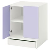 SMÅSTAD / UPPFÖRA Meuble de rangement, blanc mauve/avec 1 tablette, 23 5/8x25 5/8x29 7/8 "