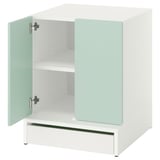 SMÅSTAD / UPPFÖRA Meuble de rangement, blanc vert clair/avec 1 tablette, 23 5/8x25 5/8x29 7/8 "