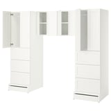 SMÅSTAD / UPPFÖRA Rangement, blanc/avec cadre, 94 1/2x25 5/8x77 1/8 "
