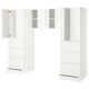 SMÅSTAD / UPPFÖRA Rangement, blanc/avec cadre, 94 1/2x25 5/8x77 1/8 "
