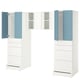 SMÅSTAD / UPPFÖRA Rangement, blanc/bleu, 94 1/2x25 5/8x77 1/8 "