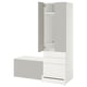 SMÅSTAD / UPPFÖRA Rangement, blanc gris/avec banc, 59x25 5/8x77 1/8 "