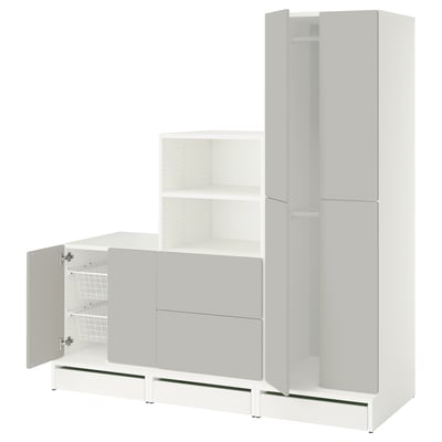 SMÅSTAD / UPPFÖRA Rangement, blanc/gris, 70 7/8x25 5/8x77 1/8 "
