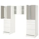SMÅSTAD / UPPFÖRA Rangement, blanc/gris, 94 1/2x25 5/8x77 1/8 "