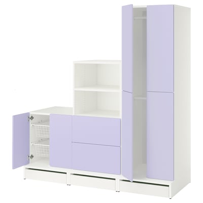 SMÅSTAD / UPPFÖRA Rangement, blanc/mauve, 70 7/8x25 5/8x77 1/8 "