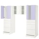 SMÅSTAD / UPPFÖRA Rangement, blanc/mauve, 94 1/2x25 5/8x77 1/8 "