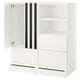 SMÅSTAD / UPPFÖRA Rangement, blanc noir/blanc/rayure avec 3 tiroirs, 47 1/4x25 5/8x53 1/2 "