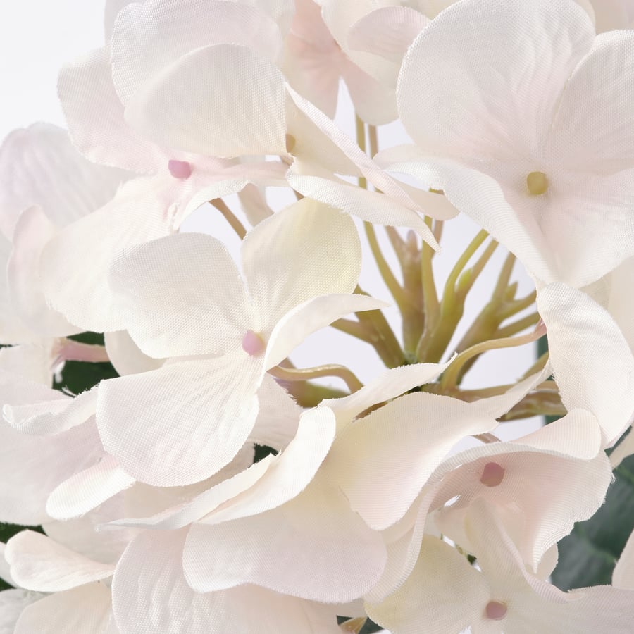 Bouquet Fleurs Artificielles Hortensia Champagne - Décoration Mariage Cuisine Jardin Fête Bureau